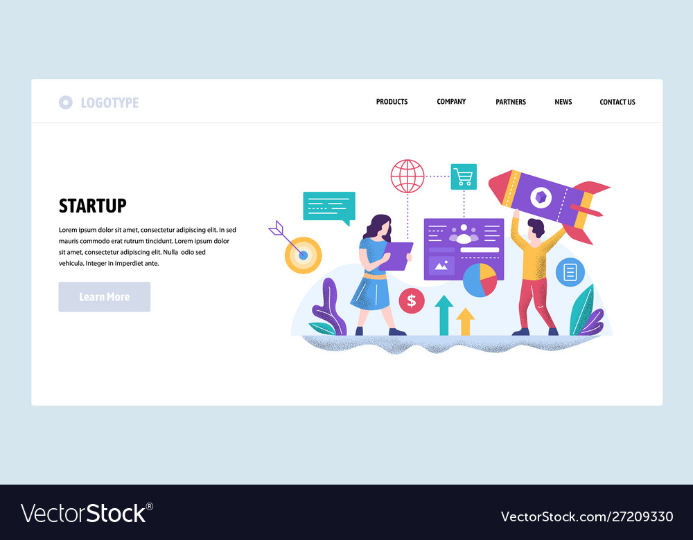 Web site design template startup team