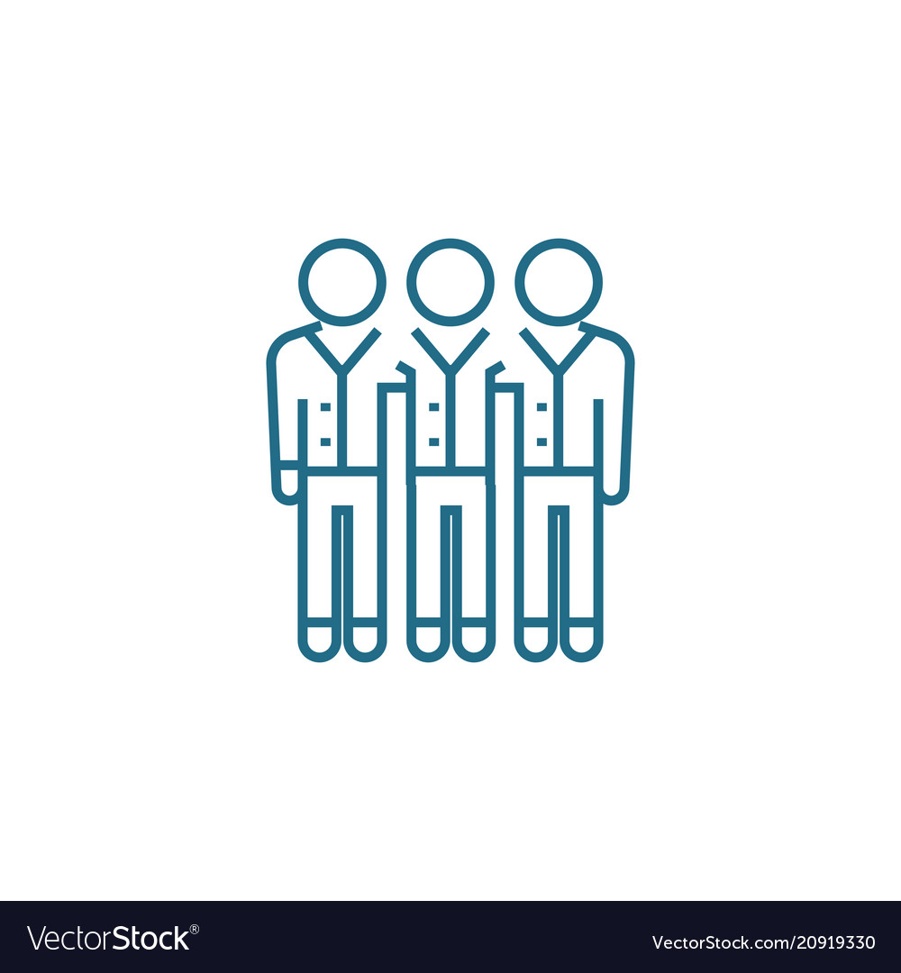 Working team linear icon concept vector image Working team linear icon concept