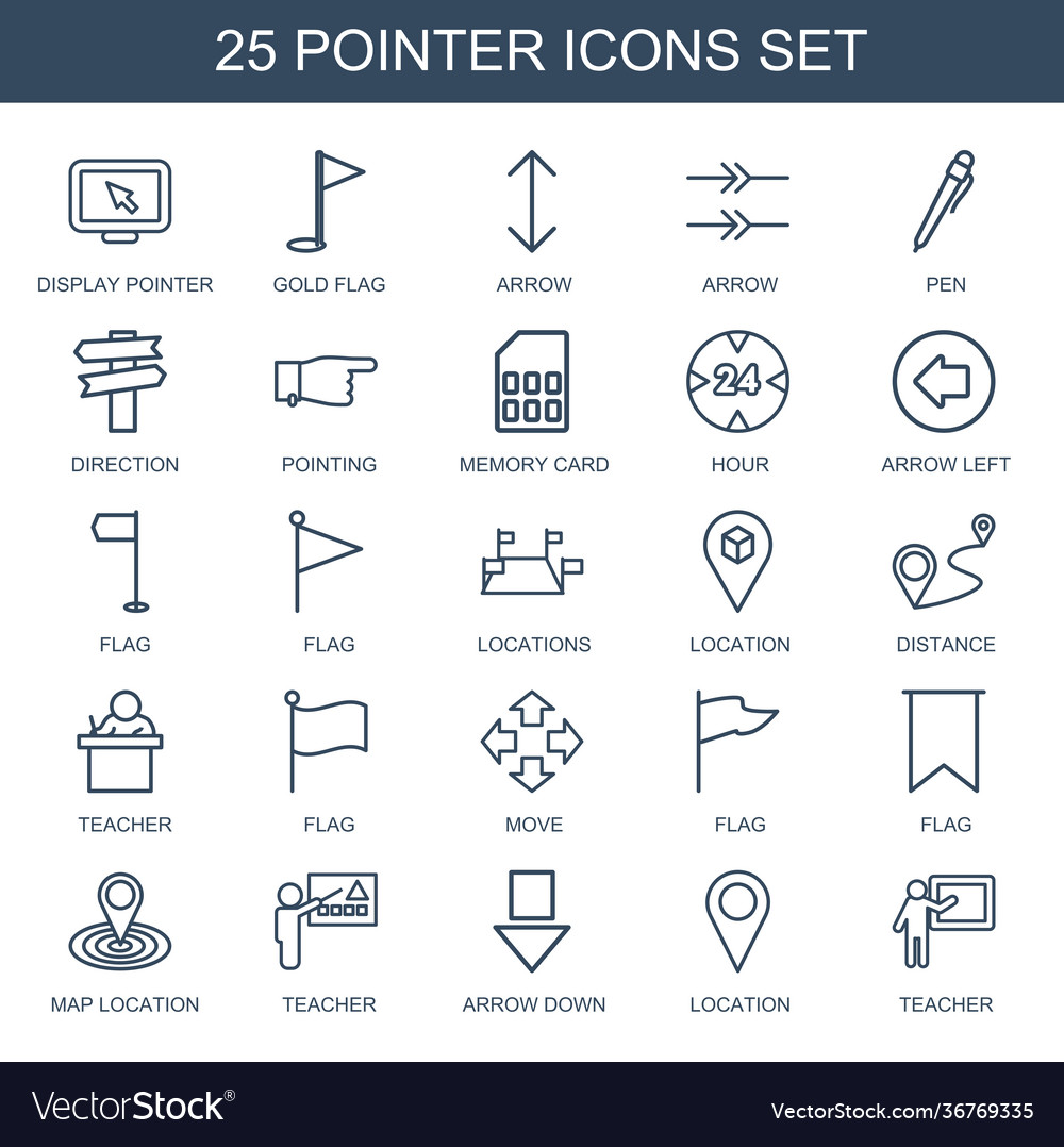 25 pointer icons