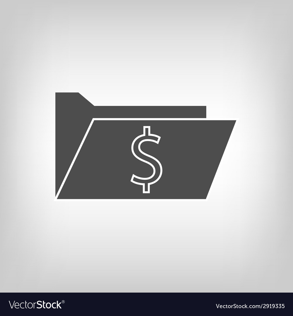 Computer folder with dollar