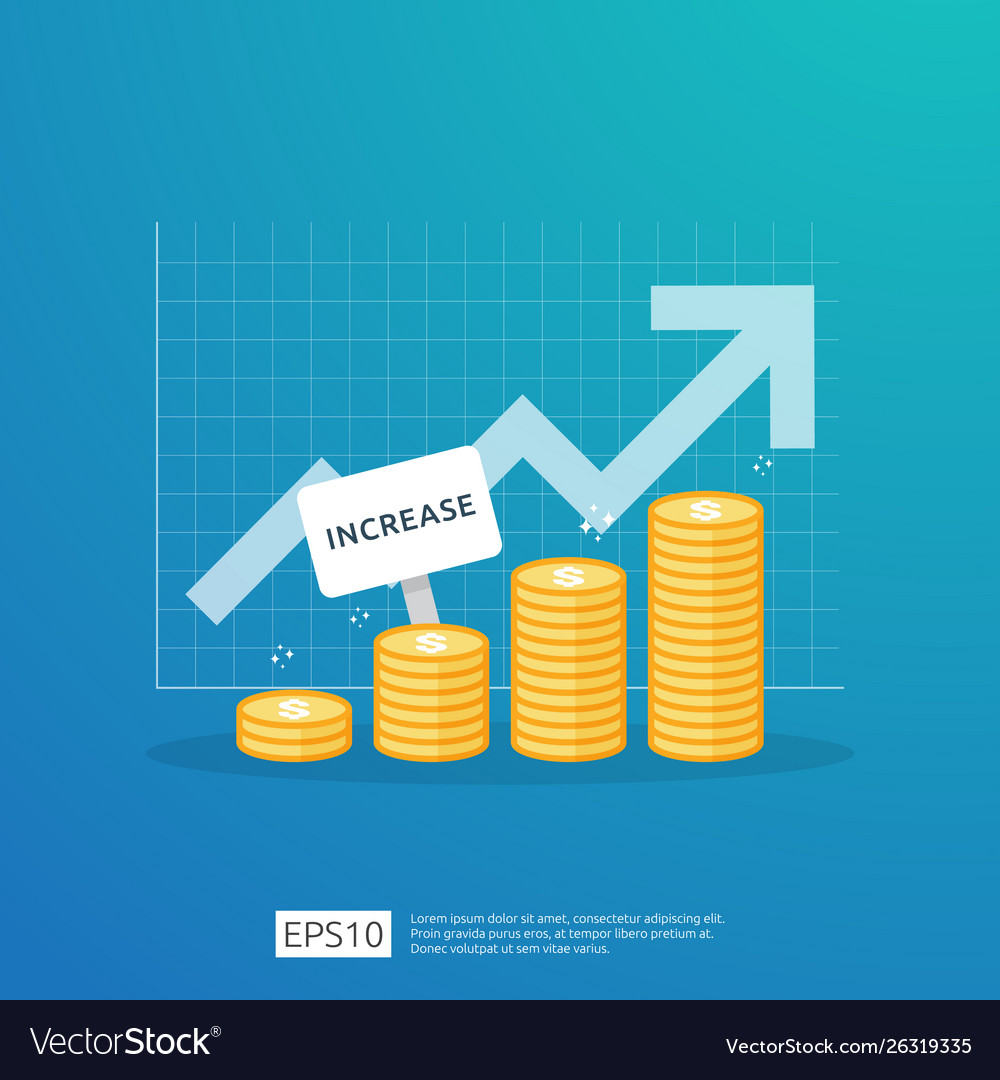 Finance performance return on investment roi Vector Image