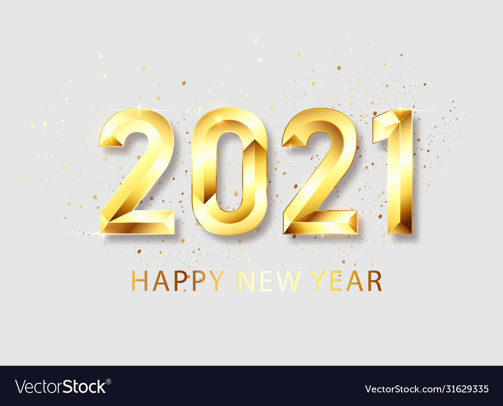 Happy new 2021 year holiday Royalty Free Vector Image