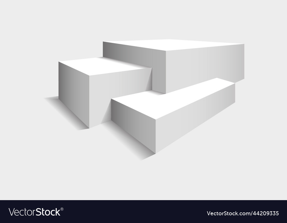 Podium isolated on a transparent background 3d