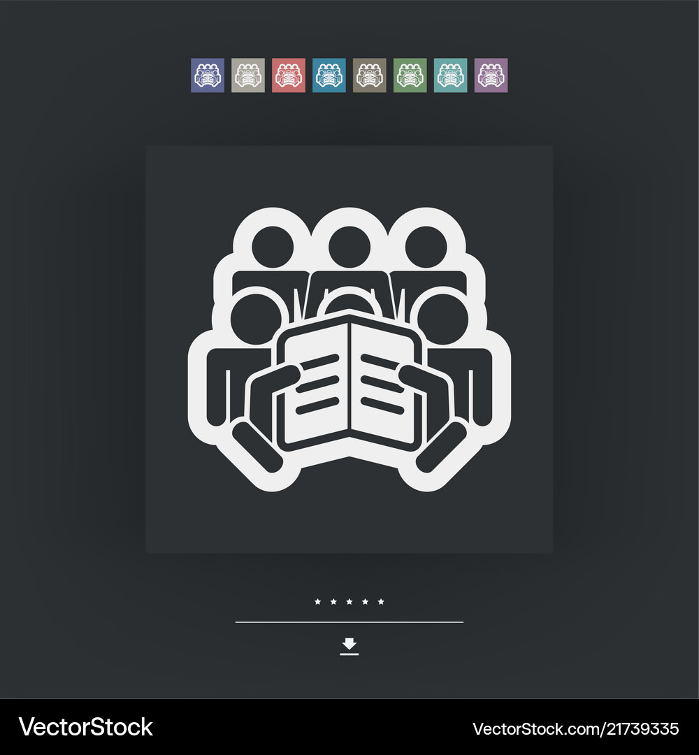 Reader concept icon Royalty Free Vector Image - VectorStock