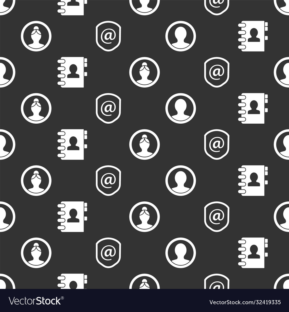 Set create account screen address book vector image Set create account screen address book
