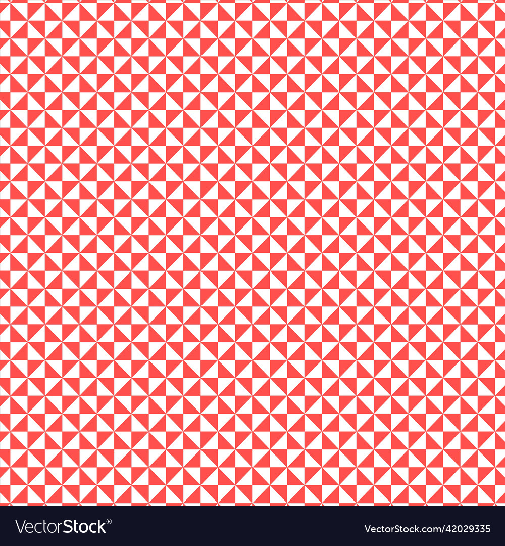 Simple grid red triangle background pattern vector image Simple grid red triangle background pattern