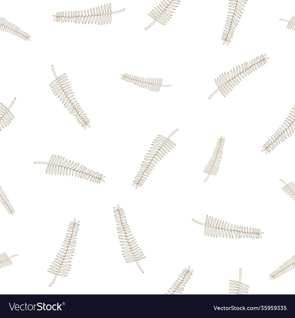 Simple leaves repeat pattern vector image Simple leaves repeat pattern