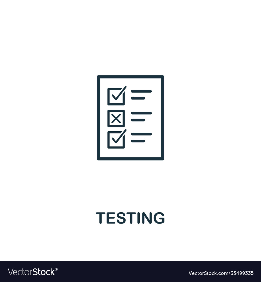 Testing icon premium style design from ui vector image Testing icon premium style design from ui