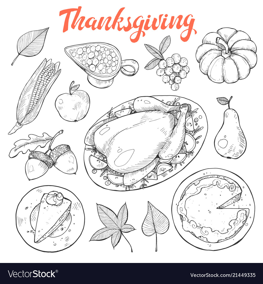Thanksgiving Sketches - Autumn Harvest