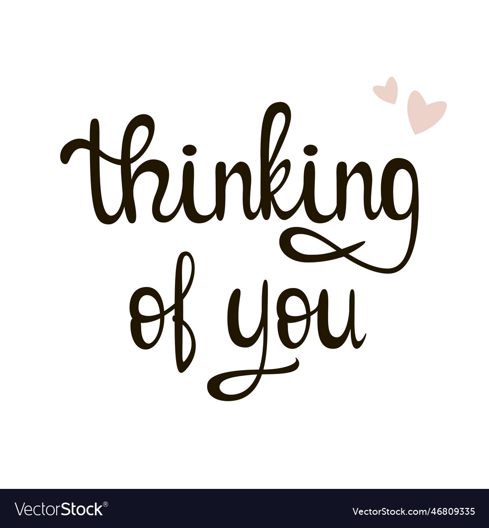 Thinking af you Royalty Free Vector Image - VectorStock