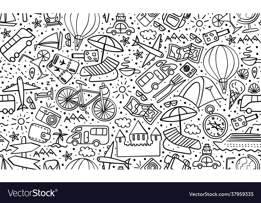 Travel Doodles Pattern