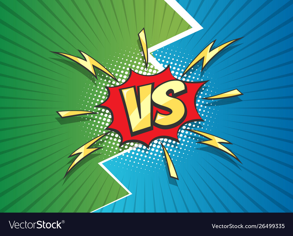 Vs Cartoon Background Comic Versus Duel Stock Vector (Royalty Free)  1475964680