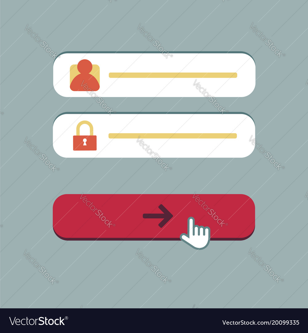 Web template of computer login form
