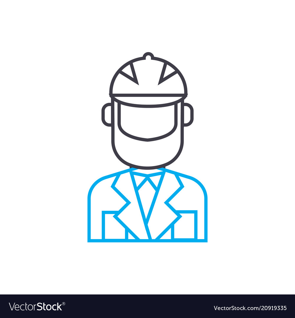 Working uniform linear icon concept