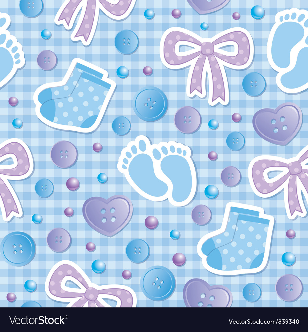 Baby seamless pattern Royalty Free Vector Image