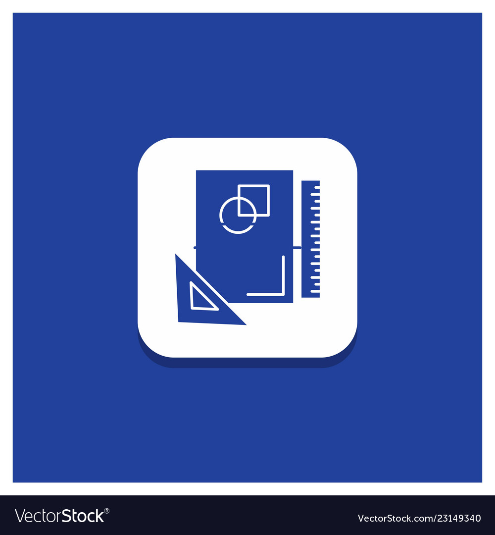 Blue round button for design layout page sketch vector image Blue round button for design layout page sketch