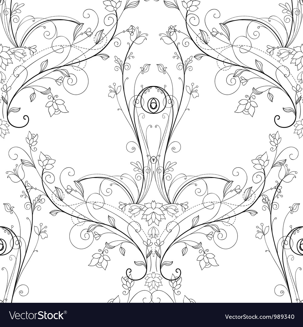 Damask seamless pattern