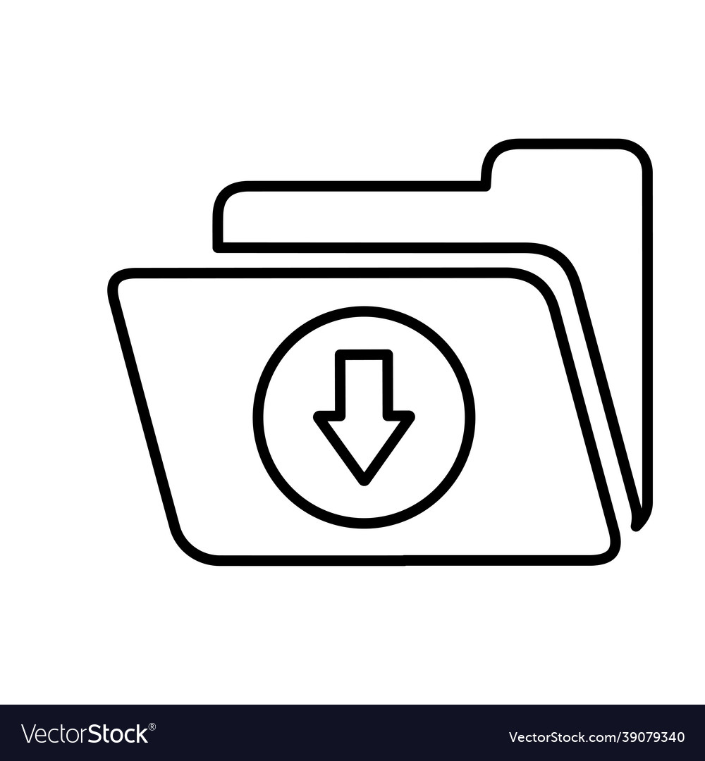 Dowanload file folder line icon outline