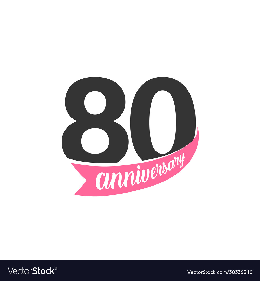 Eighteenth anniversary logo number 80 Royalty Free Vector