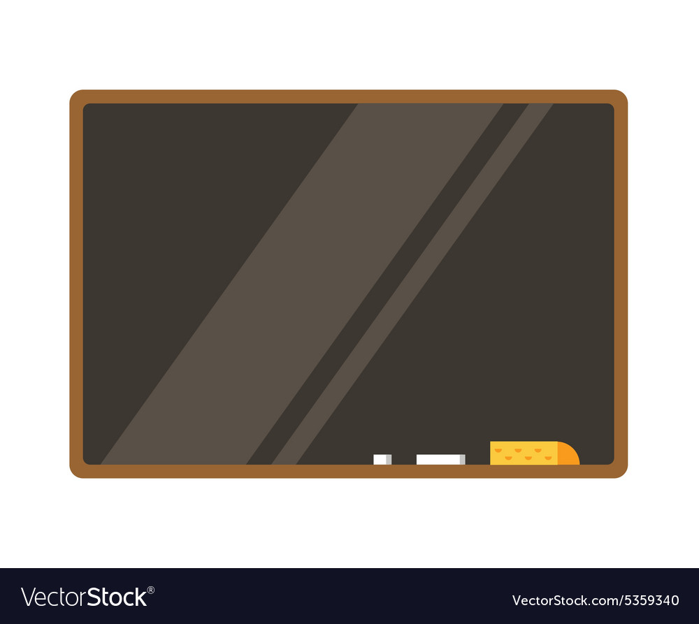 Empty board isolated back to school education