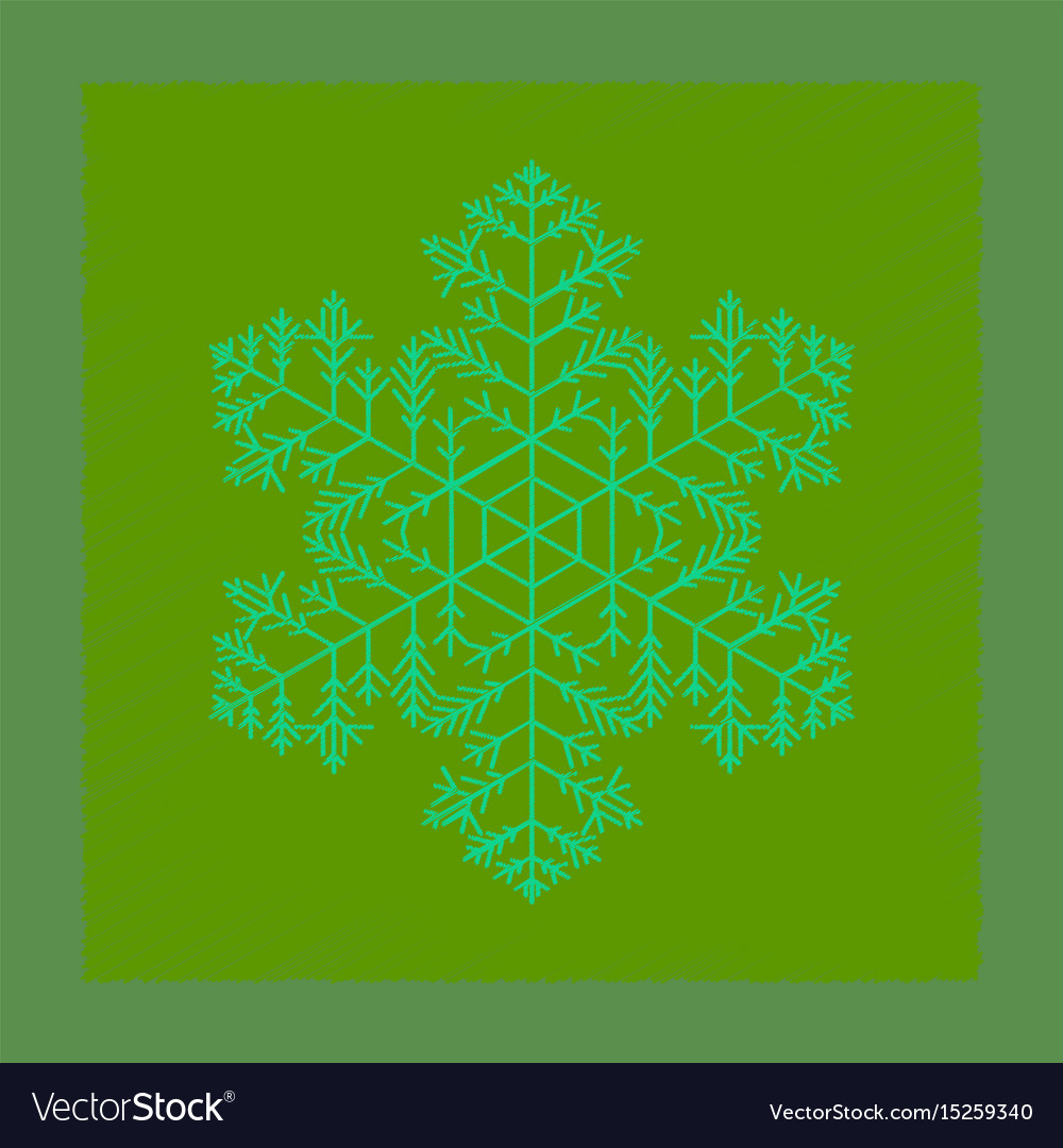 Flat shading style icon snowflake