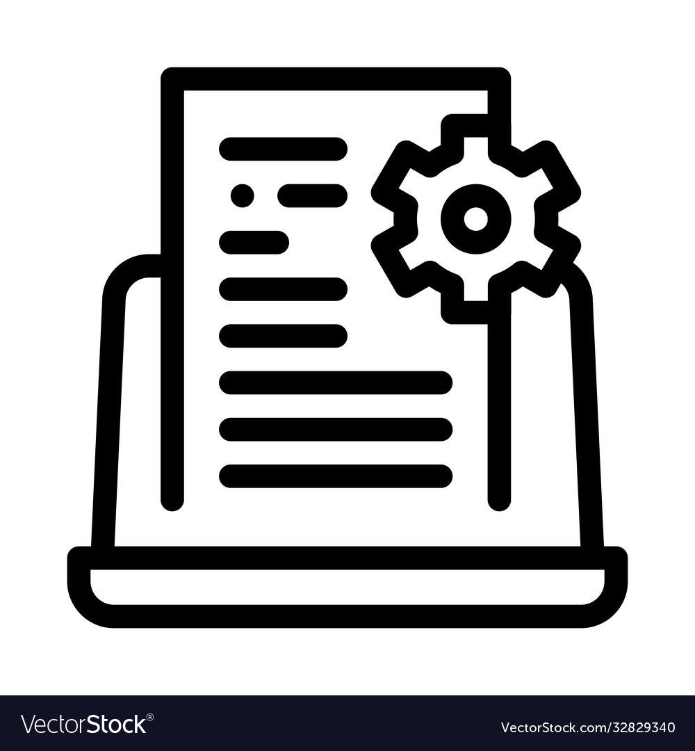 Front end technical tasks icon outline vector image Front end technical tasks icon outline