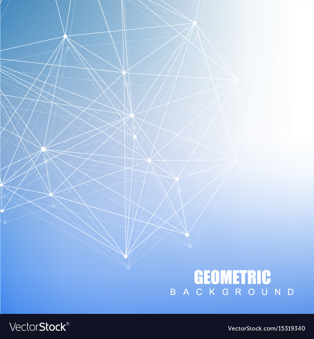 Geometric abstract background with connected line