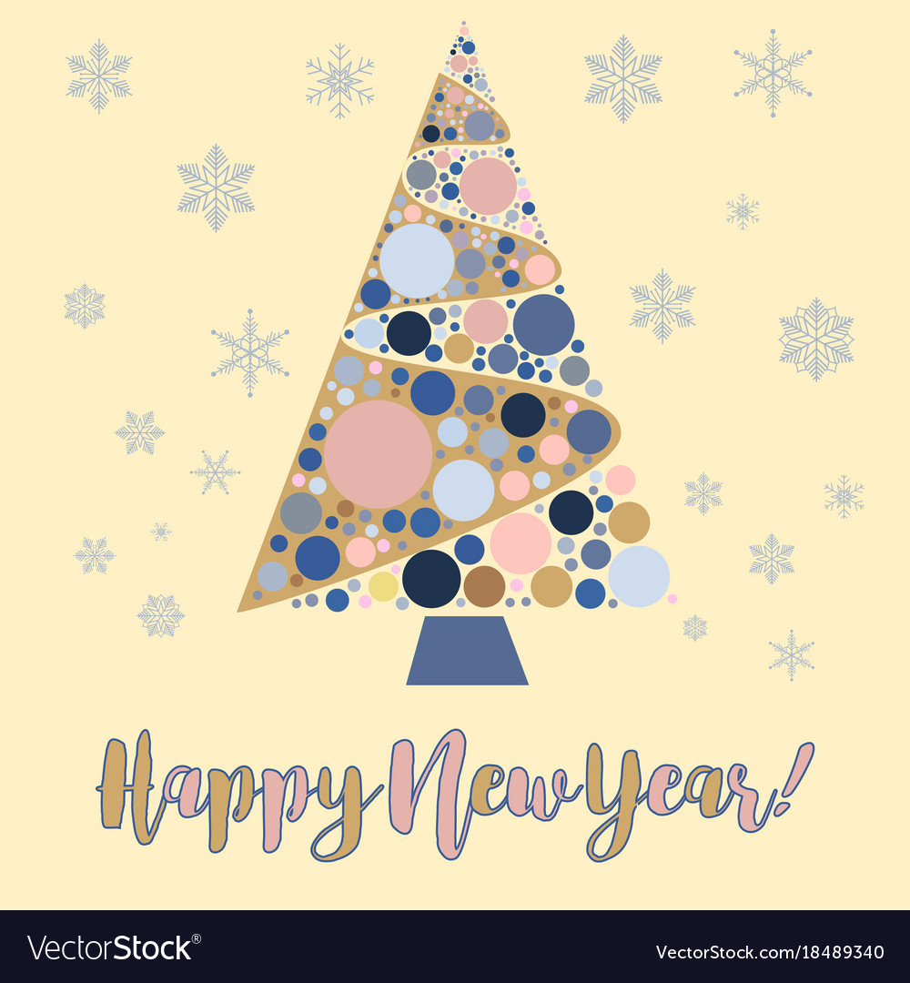 Happy new year background snowflake winter design