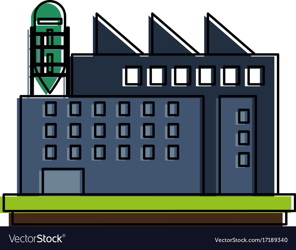 Industrial plant factory Royalty Free Vector Image