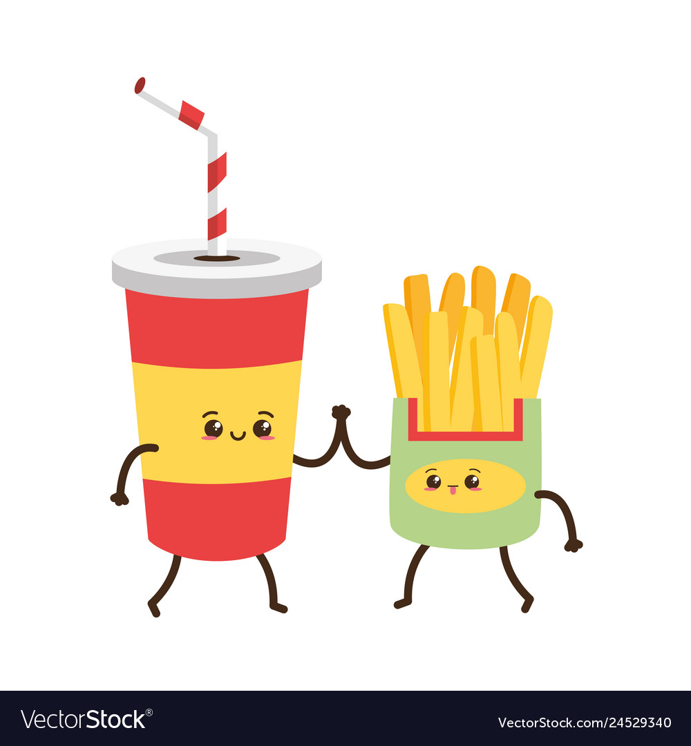 Kawaii fast food Royalty Free Vector Image - VectorStock