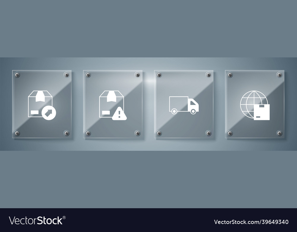 Weltweiter Versand Cargo Truck vector image Weltweiter Versand Cargo Truck