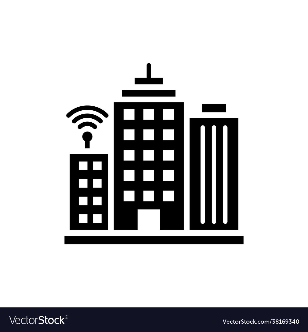 Smart buildings style Royalty Free Vector Image
