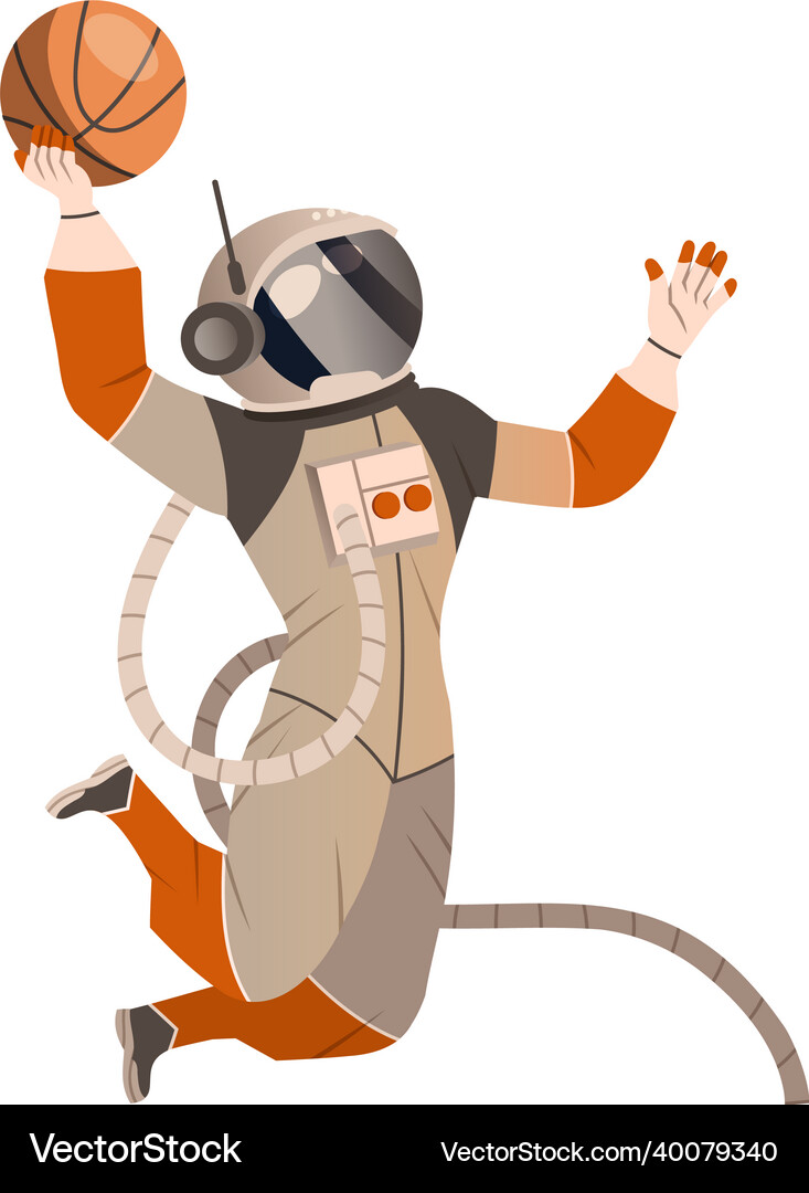 Spaceman or astronaut man character in space suit Vector Image