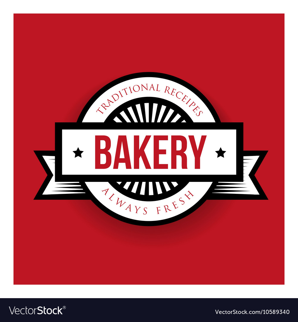 Vintage Retro Bakery Logo Badge Royalty Free Vector Image