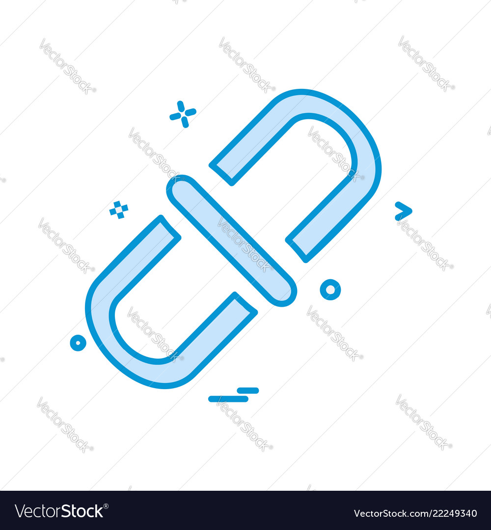 Web link icon design vector image Web link icon design