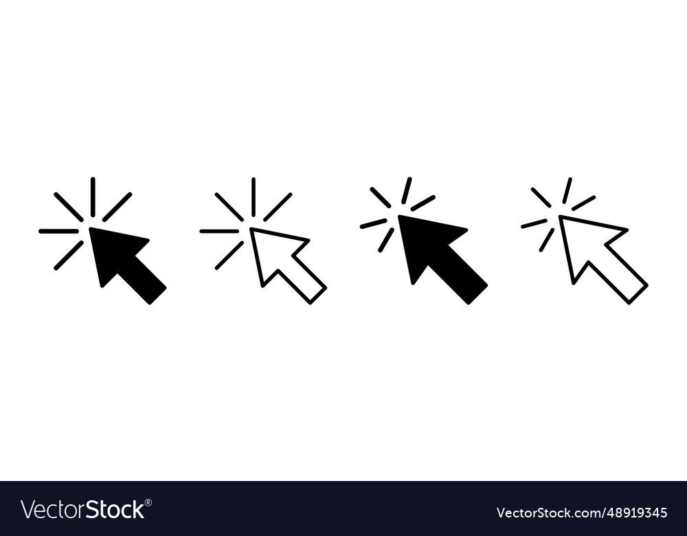 Click icon cursor pointer sign vector image Click icon cursor pointer sign