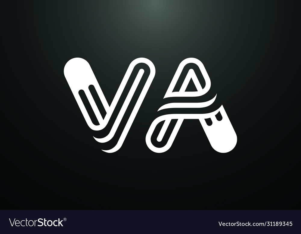 Initial monogram letter v a logo design template