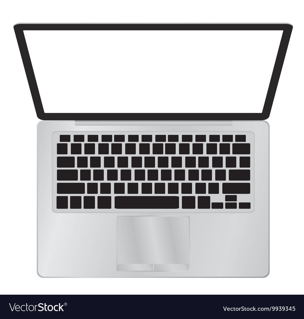 Laptop computer pc with space for your message