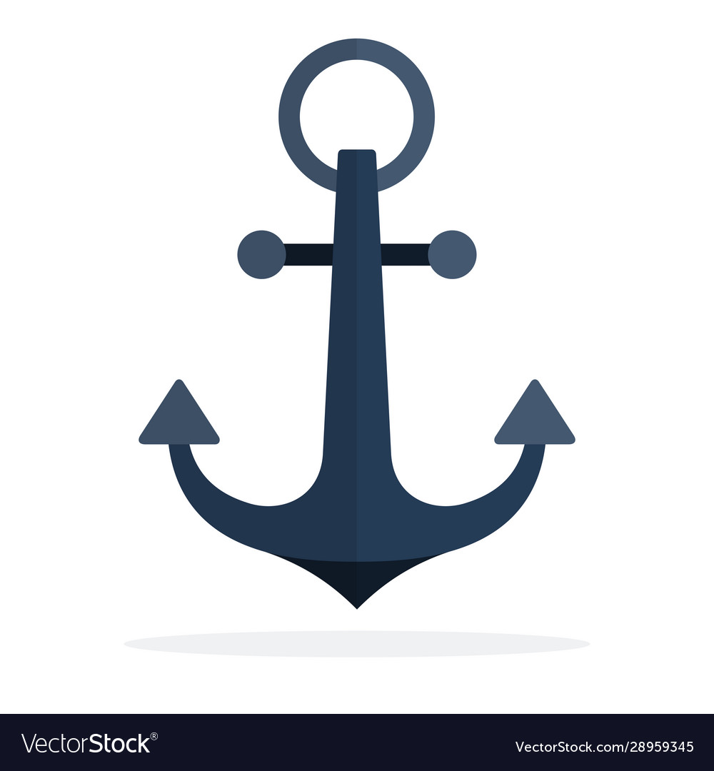 Metal sea anchor flat isolated