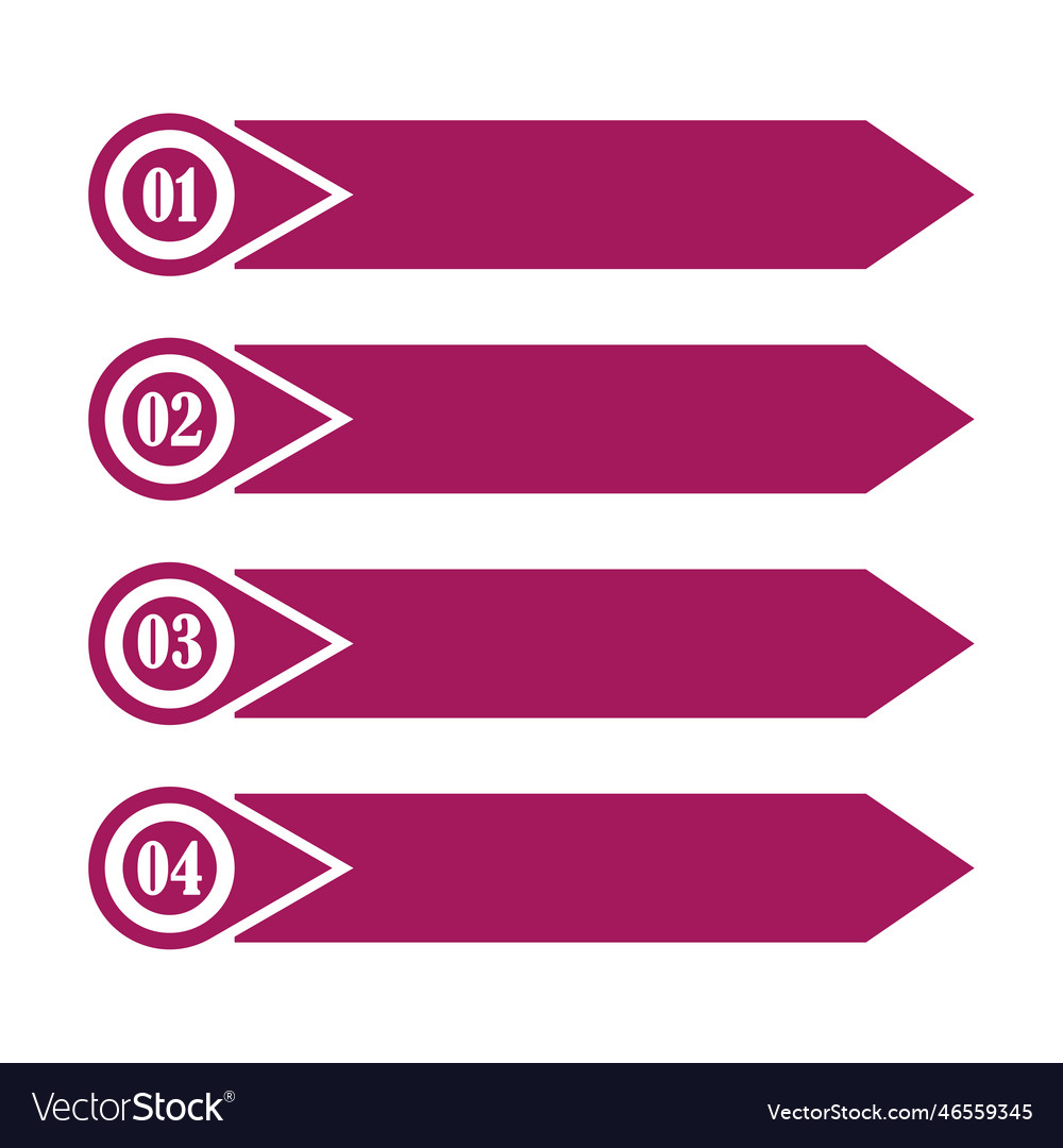 Modern arrows with numbers brochure template