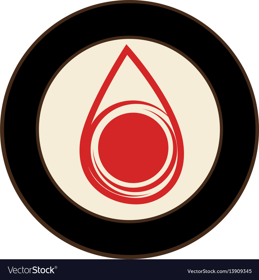 Round frame with liquid drop