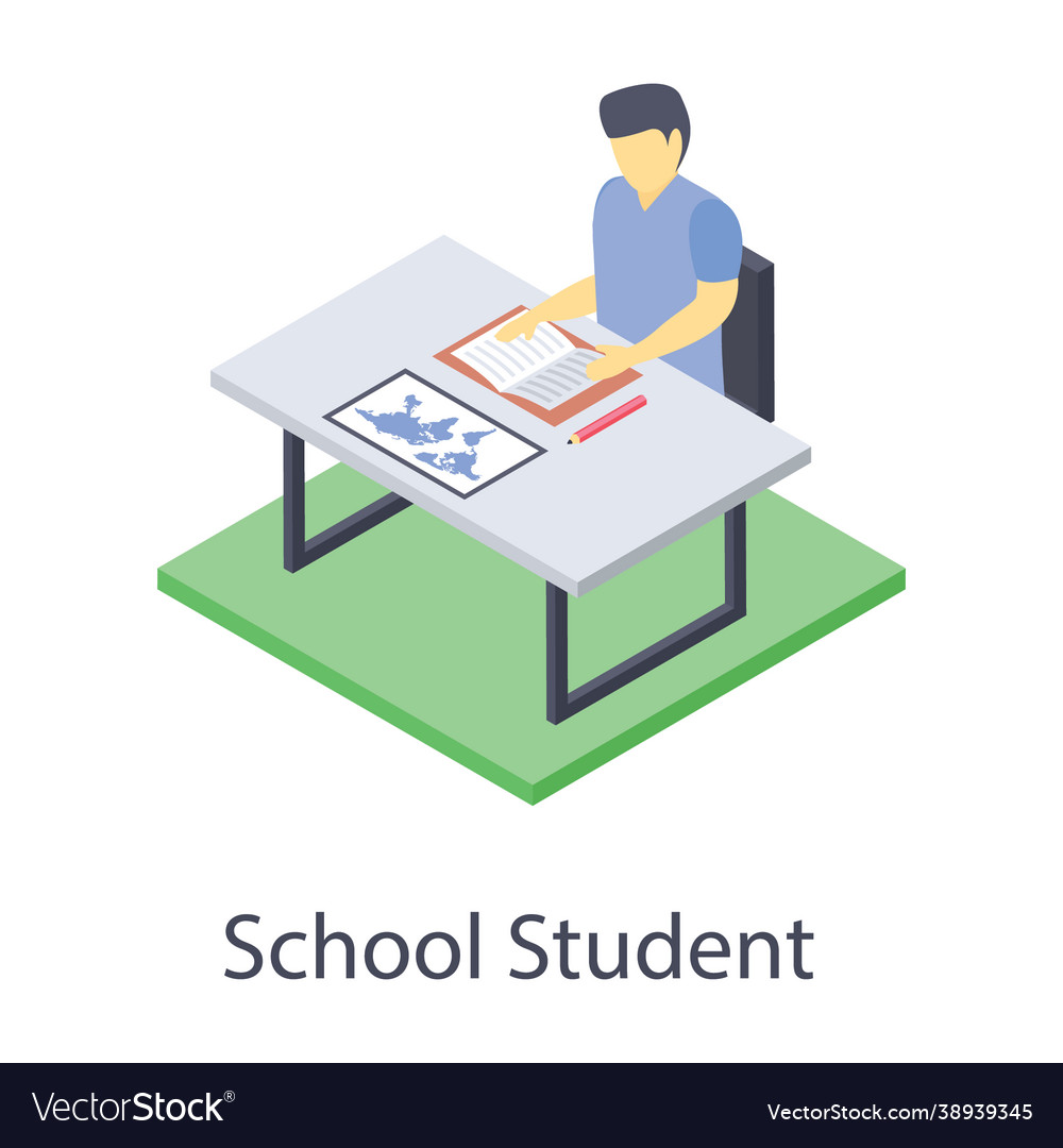 Student in class
