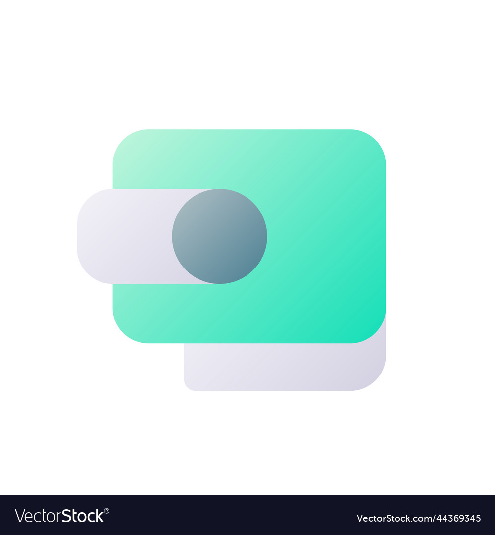 Wallet pixel perfect flat gradient two-color ui Vector Image Wallet pixel perfect flat gradient two-color ui