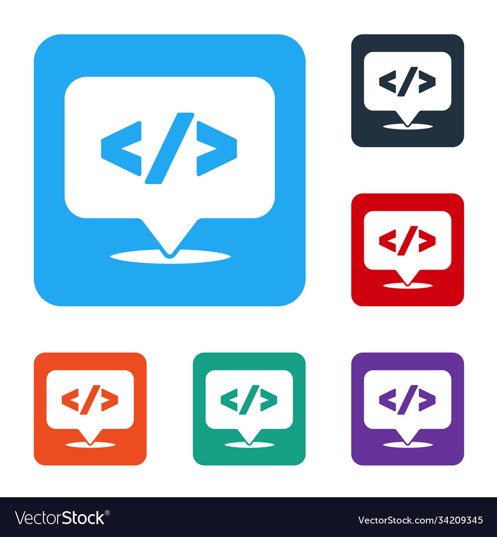 White web design and front end development icon vector image White web design and front end development icon