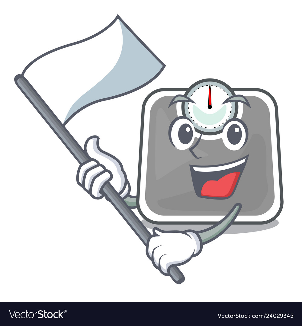 With flag weight scala isolated in cartoons