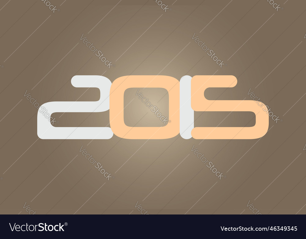 Year 2015 numeric typography text design