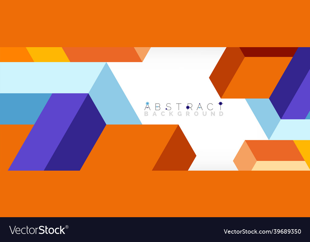 Abstract background 3d cubes cubic elements Vector Image Abstract background 3d cubes cubic elements