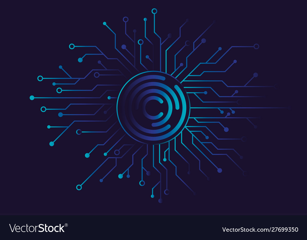 Abstract background with technology circuit board vector image Abstract background with technology circuit board