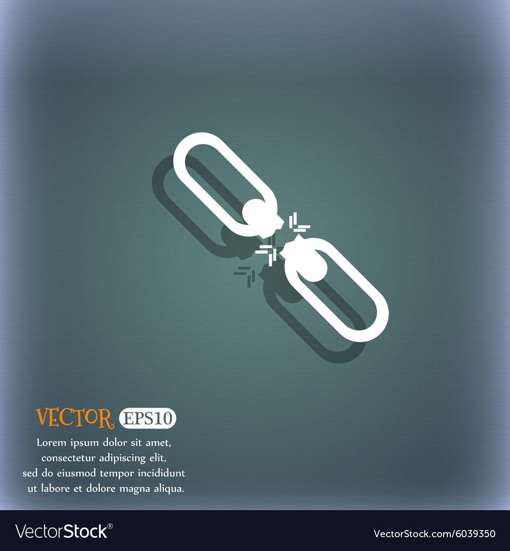 Broken connection flat single icon
