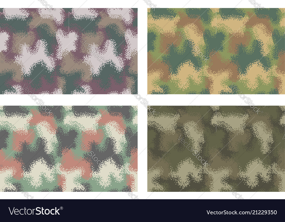 Camouflage pattern design with different color